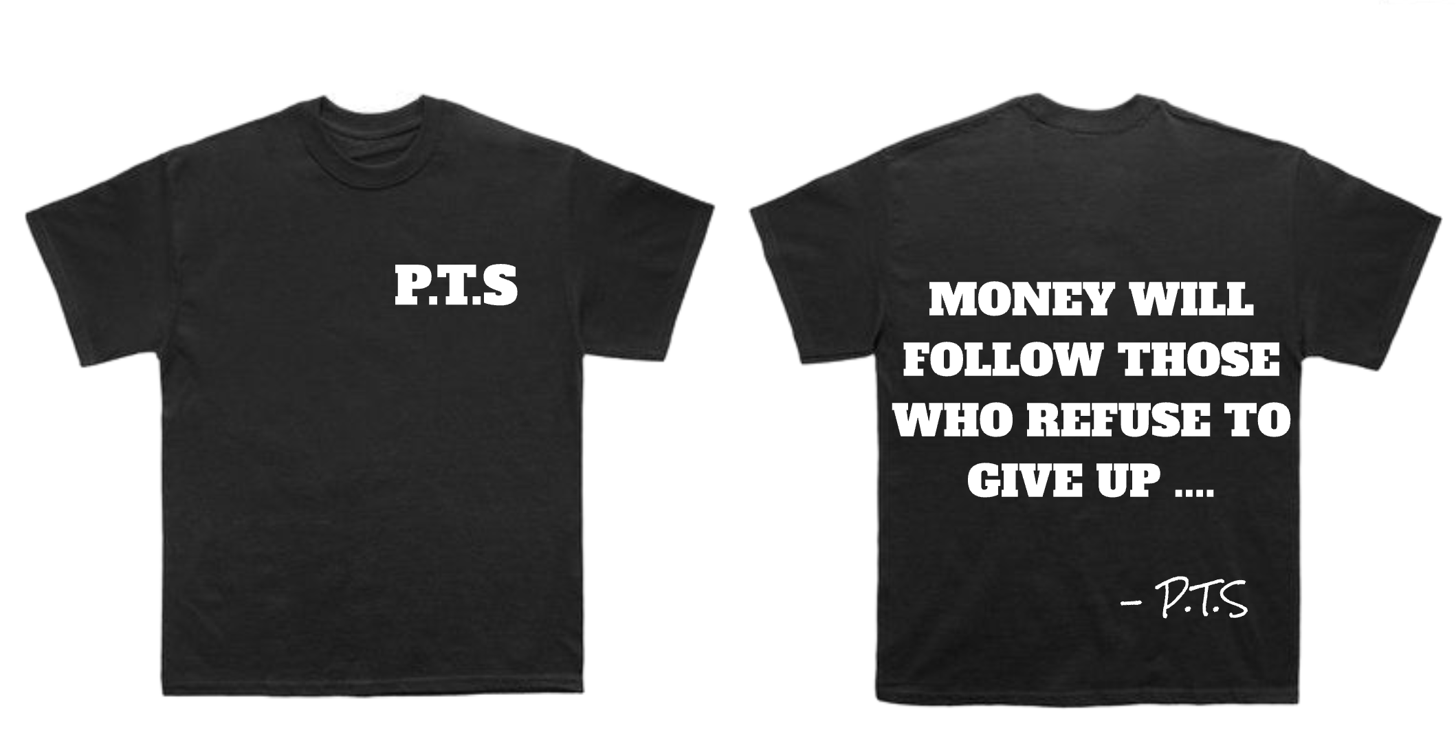 P.T.S MOTIVATIONAL TEE BLACK