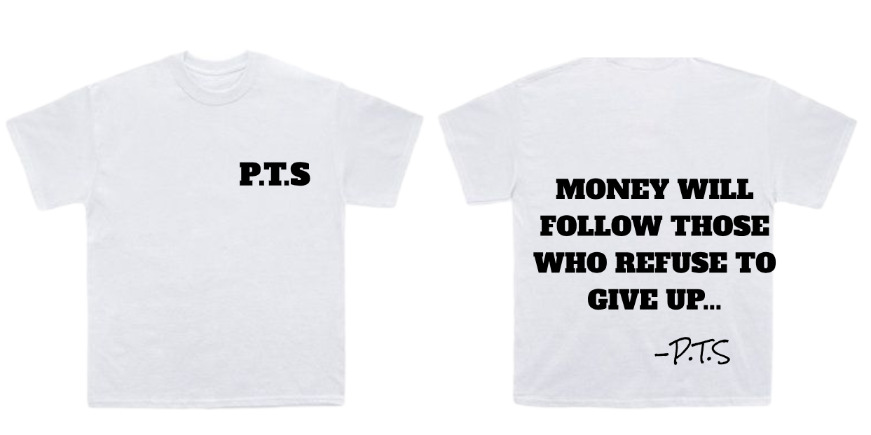 P.T.S MOTIVATIONAL TEE WHITE